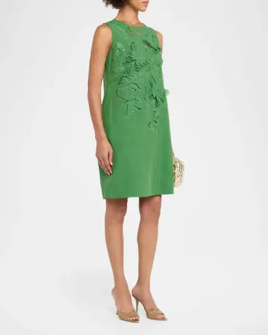Elie Tahari The Isabella Butterfly Embroidered Dress | Thumbnail 3 Elie Tahari The Isabella Butterfly Embroidered Dress | Thumbnail 3