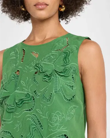 Elie Tahari The Isabella Butterfly Embroidered Dress | Thumbnail 4 Elie Tahari The Isabella Butterfly Embroidered Dress | Thumbnail 4