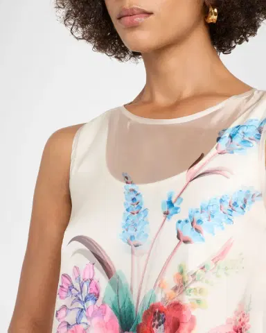 Elie Tahari Alexis Sleeveless Floral-Print Maxi Dress | Thumbnail 4 Elie Tahari Alexis Sleeveless Floral-Print Maxi Dress | Thumbnail 4