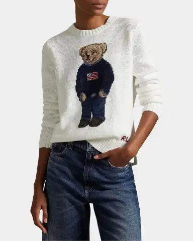 Polo Ralph Lauren Polo Bear Linen-Cotton Crewneck Sweater | Thumbnail 3 Polo Ralph Lauren Polo Bear Linen-Cotton Crewneck Sweater | Thumbnail 3