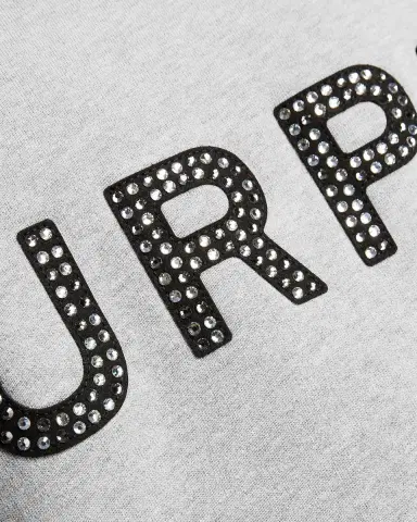 PURPLE Embellished Logo Fleece Cotton Oversized Hoodie | Thumbnail 5 PURPLE Embellished Logo Fleece Cotton Oversized Hoodie | Thumbnail 5