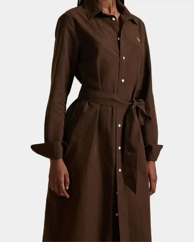 Polo Ralph Lauren Cotton-Linen Belted Shirtdress | Thumbnail 4 Polo Ralph Lauren Cotton-Linen Belted Shirtdress | Thumbnail 4