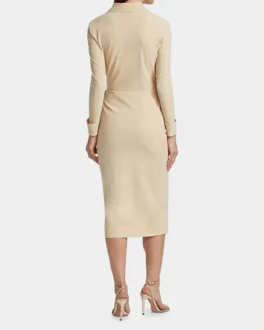 Chiara Boni La Petite Robe Kamala Shirt-Collar Jersey Wrap Dress | Thumbnail 2 Chiara Boni La Petite Robe Kamala Shirt-Collar Jersey Wrap Dress | Thumbnail 2