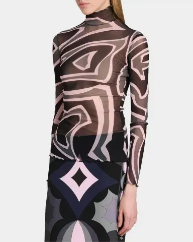 PUCCI Passepartout Tulle T-Shirt | Thumbnail 5 PUCCI Passepartout Tulle T-Shirt | Thumbnail 5