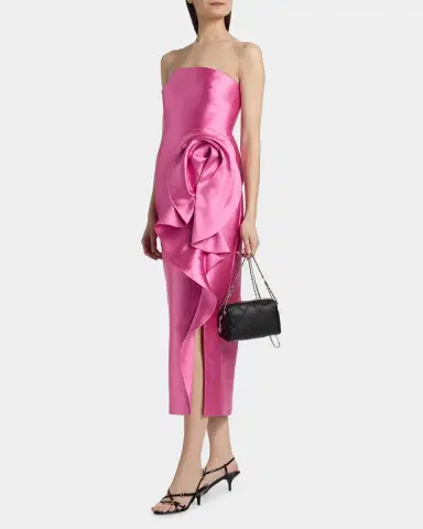 Theia Marla Strapless Sculptural Drape Cocktail Dress | Thumbnail 6 Theia Marla Strapless Sculptural Drape Cocktail Dress | Thumbnail 6
