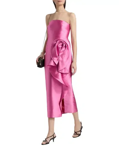 Theia Marla Strapless Sculptural Drape Cocktail Dress | Thumbnail 1 Theia Marla Strapless Sculptural Drape Cocktail Dress | Thumbnail 1