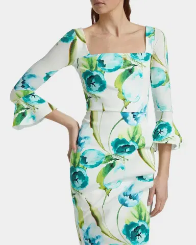 Chiara Boni La Petite Robe Astra Floral Cocktail Dress | Thumbnail 4 Chiara Boni La Petite Robe Astra Floral Cocktail Dress | Thumbnail 4