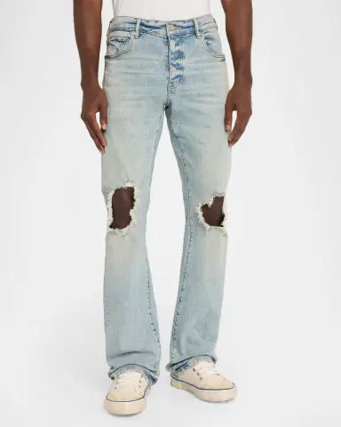 PURPLE Men's Flare Big Blowout Jeans | Thumbnail 3 PURPLE Men's Flare Big Blowout Jeans | Thumbnail 3