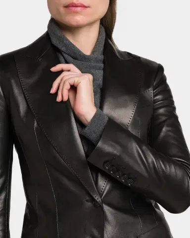 Tom Ford Leather Peak Lapel Jacket | Thumbnail 6 Tom Ford Leather Peak Lapel Jacket | Thumbnail 6