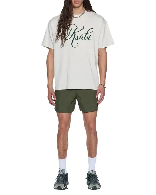 Men 's 1999 Cotton and Nylon Logo Patch Swim Trunks Men 's 1999 Cotton and Nylon Logo Patch Swim Trunks