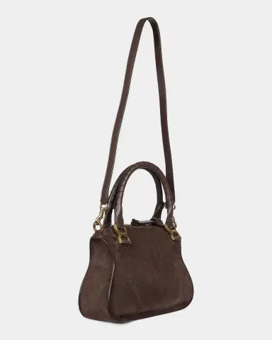 Chloé Marcie Double Carry Satchel in Calfskin Suede | Thumbnail 6 Chloé Marcie Double Carry Satchel in Calfskin Suede | Thumbnail 6