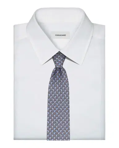 Ferragamo Ambra Animal-Print Silk Tie | Thumbnail 1 Ferragamo Ambra Animal-Print Silk Tie | Thumbnail 1