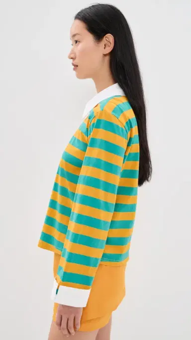 MAUDE CLUB Gabrielle Polo Ocean Yellow tripe | Thumbnail 4 MAUDE CLUB Gabrielle Polo Ocean Yellow tripe | Thumbnail 4