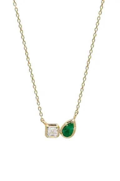 Anzie Emerald Mélia Toi Et Moi Necklace | Thumbnail 1 Anzie Emerald Mélia Toi Et Moi Necklace | Thumbnail 1