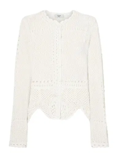 Erdem Crocheted Cotton Peplum Cardigan | Thumbnail 1 Erdem Crocheted Cotton Peplum Cardigan | Thumbnail 1
