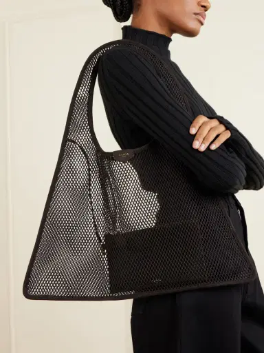 Alaïa One Piece Suede-trimmed Mesh Shoulder Bag | Thumbnail 2 Alaïa One Piece Suede-trimmed Mesh Shoulder Bag | Thumbnail 2