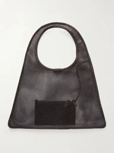 Alaïa One Piece Suede-trimmed Mesh Shoulder Bag | Thumbnail 3 Alaïa One Piece Suede-trimmed Mesh Shoulder Bag | Thumbnail 3