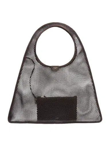 Alaïa One Piece Suede-trimmed Mesh Shoulder Bag | Thumbnail 1 Alaïa One Piece Suede-trimmed Mesh Shoulder Bag | Thumbnail 1