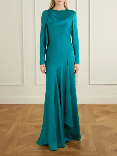 McQueen Draped Satin Gown | Thumbnail 2 McQueen Draped Satin Gown | Thumbnail 2