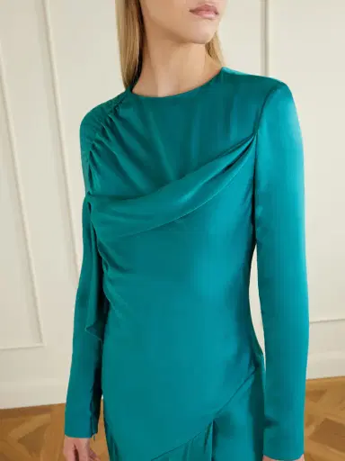McQueen Draped Satin Gown | Thumbnail 4 McQueen Draped Satin Gown | Thumbnail 4