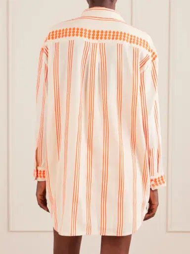 Lemlem Mariam Asymmetric Striped Cotton-blend Shirt | Thumbnail 4 Lemlem Mariam Asymmetric Striped Cotton-blend Shirt | Thumbnail 4