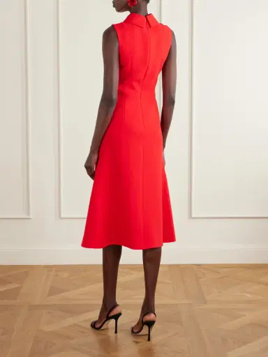 Emilia Wickstead Leontine Wool-crepe Midi Dress | Thumbnail 3 Emilia Wickstead Leontine Wool-crepe Midi Dress | Thumbnail 3