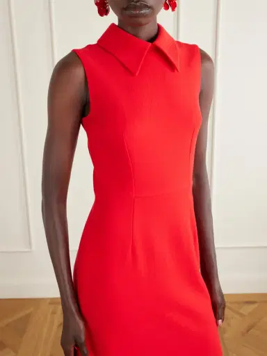 Emilia Wickstead Leontine Wool-crepe Midi Dress | Thumbnail 4 Emilia Wickstead Leontine Wool-crepe Midi Dress | Thumbnail 4