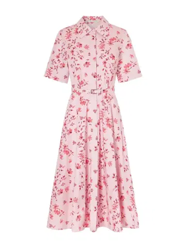 Emilia Wickstead Rubie Belted Floral-print Organic Cotton-poplin Midi Dress | Thumbnail 1 Emilia Wickstead Rubie Belted Floral-print Organic Cotton-poplin Midi Dress | Thumbnail 1