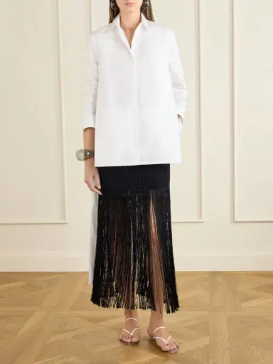Alaïa Asymmetric Cotton Poplin Shirt | Thumbnail 2 Alaïa Asymmetric Cotton Poplin Shirt | Thumbnail 2