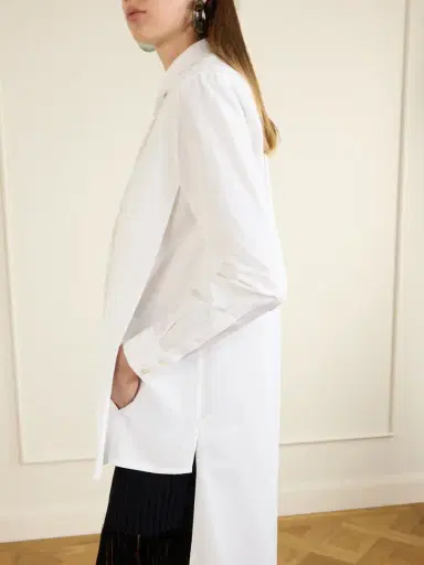 Alaïa Asymmetric Cotton Poplin Shirt | Thumbnail 4 Alaïa Asymmetric Cotton Poplin Shirt | Thumbnail 4