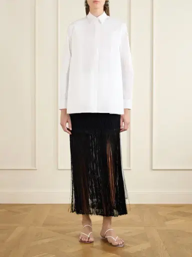 Alaïa Asymmetric Cotton Poplin Shirt | Thumbnail 5 Alaïa Asymmetric Cotton Poplin Shirt | Thumbnail 5