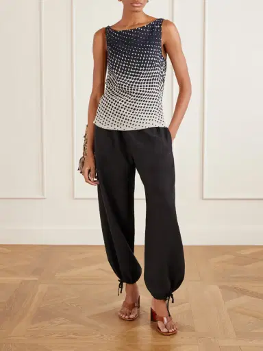 Christopher John Rogers Halftone Wiggle Dot Printed Crinkled-chiffon Top | Thumbnail 2 Christopher John Rogers Halftone Wiggle Dot Printed Crinkled-chiffon Top | Thumbnail 2