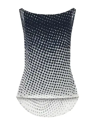 Christopher John Rogers Halftone Wiggle Dot Printed Crinkled-chiffon Top | Thumbnail 1 Christopher John Rogers Halftone Wiggle Dot Printed Crinkled-chiffon Top | Thumbnail 1