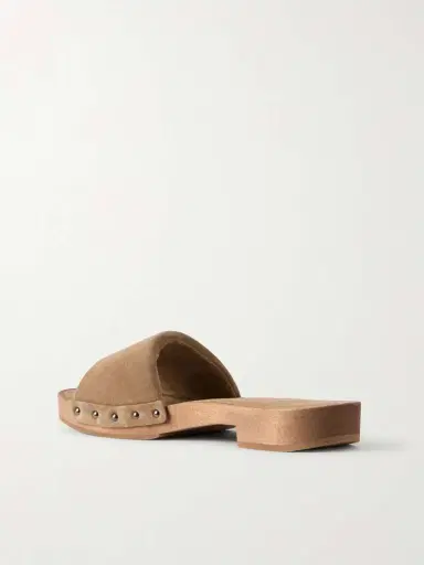 Brunello Cucinelli Suede Clogs | Thumbnail 3 Brunello Cucinelli Suede Clogs | Thumbnail 3
