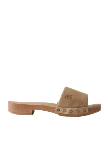 Brunello Cucinelli Suede Clogs | Thumbnail 1 Brunello Cucinelli Suede Clogs | Thumbnail 1