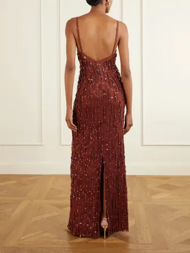 Jenny Packham Ishbel Sequin-embellished Mesh Gown | Thumbnail 3 Jenny Packham Ishbel Sequin-embellished Mesh Gown | Thumbnail 3