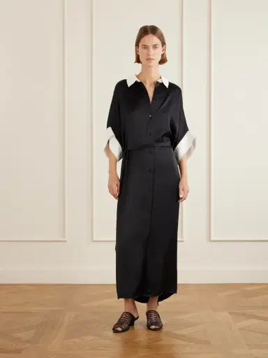 TOTEME Satin Maxi Shirt Dress | Thumbnail 2 TOTEME Satin Maxi Shirt Dress | Thumbnail 2