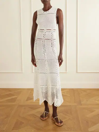 Erdem Crocheted Cotton Midi Dress | Thumbnail 3 Erdem Crocheted Cotton Midi Dress | Thumbnail 3
