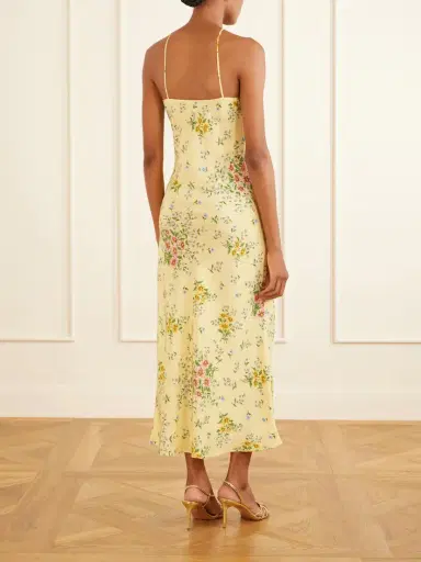 Rodarte Floral-print Bow-detailed Halterneck Silk-crepe Midi Dress | Thumbnail 3 Rodarte Floral-print Bow-detailed Halterneck Silk-crepe Midi Dress | Thumbnail 3