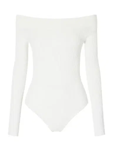 Alaïa Off-the-shoulder Ribbed-knit Bodysuit | Thumbnail 1 Alaïa Off-the-shoulder Ribbed-knit Bodysuit | Thumbnail 1