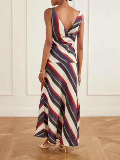 Christopher John Rogers Morris Striped Crinkled-satin Top | Thumbnail 3 Christopher John Rogers Morris Striped Crinkled-satin Top | Thumbnail 3