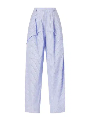 Loewe + Paula's Ibiza Striped Paneled Cotton Poplin Wide-leg Pants | Thumbnail 1 Loewe + Paula's Ibiza Striped Paneled Cotton Poplin Wide-leg Pants | Thumbnail 1