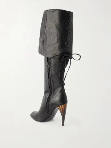 McQueen Leather Lace-up Knee-high Boots | Thumbnail 3 McQueen Leather Lace-up Knee-high Boots | Thumbnail 3