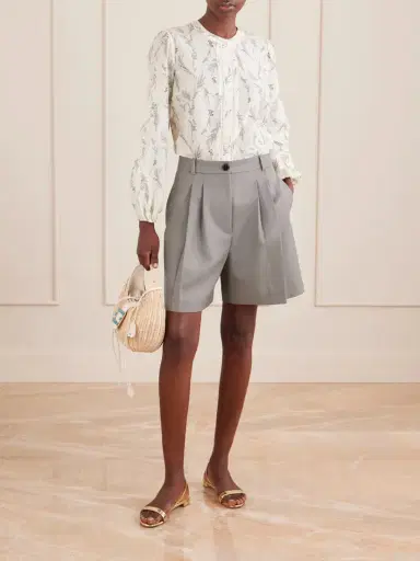 Veronica Beard Emiko Floral-print Embroidered Cotton And Silk-blend Shirt | Thumbnail 2 Veronica Beard Emiko Floral-print Embroidered Cotton And Silk-blend Shirt | Thumbnail 2