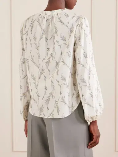 Veronica Beard Emiko Floral-print Embroidered Cotton And Silk-blend Shirt | Thumbnail 4 Veronica Beard Emiko Floral-print Embroidered Cotton And Silk-blend Shirt | Thumbnail 4