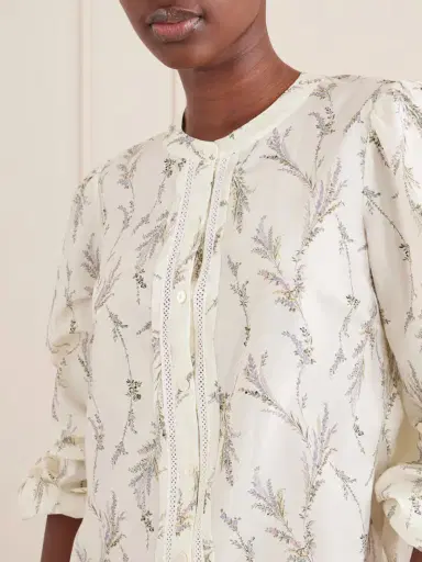 Veronica Beard Emiko Floral-print Embroidered Cotton And Silk-blend Shirt | Thumbnail 5 Veronica Beard Emiko Floral-print Embroidered Cotton And Silk-blend Shirt | Thumbnail 5