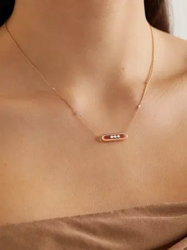 Messika Baby Move 18-karat Rose Gold Diamond Necklace | Thumbnail 2 Messika Baby Move 18-karat Rose Gold Diamond Necklace | Thumbnail 2