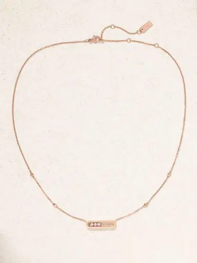 Messika Baby Move 18-karat Rose Gold Diamond Necklace | Thumbnail 4 Messika Baby Move 18-karat Rose Gold Diamond Necklace | Thumbnail 4