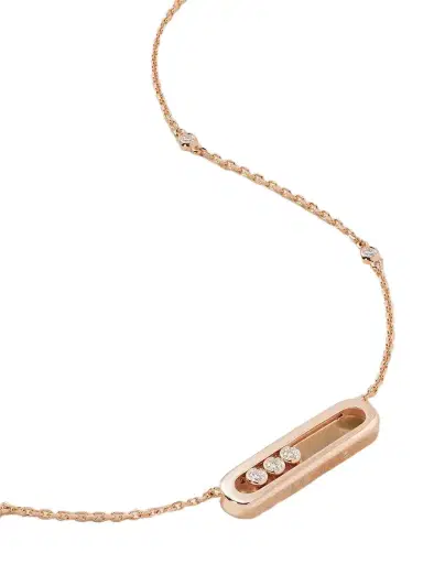 Messika Baby Move 18-karat Rose Gold Diamond Necklace | Thumbnail 1 Messika Baby Move 18-karat Rose Gold Diamond Necklace | Thumbnail 1