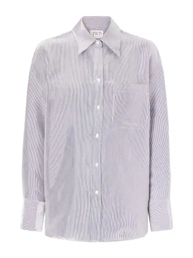 TWP Big Joe Striped Cotton-blend Garbardine Shirt | Thumbnail 1 TWP Big Joe Striped Cotton-blend Garbardine Shirt | Thumbnail 1